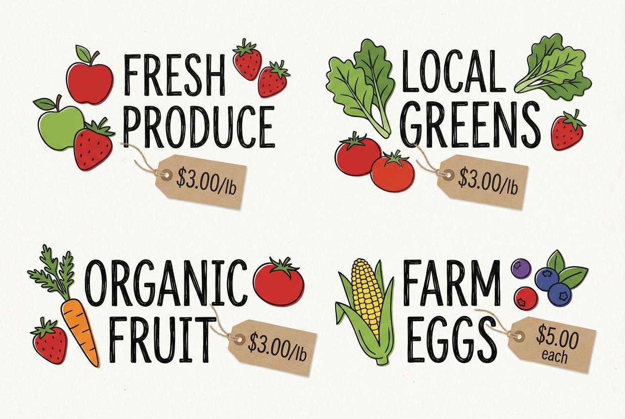 farmers market signage