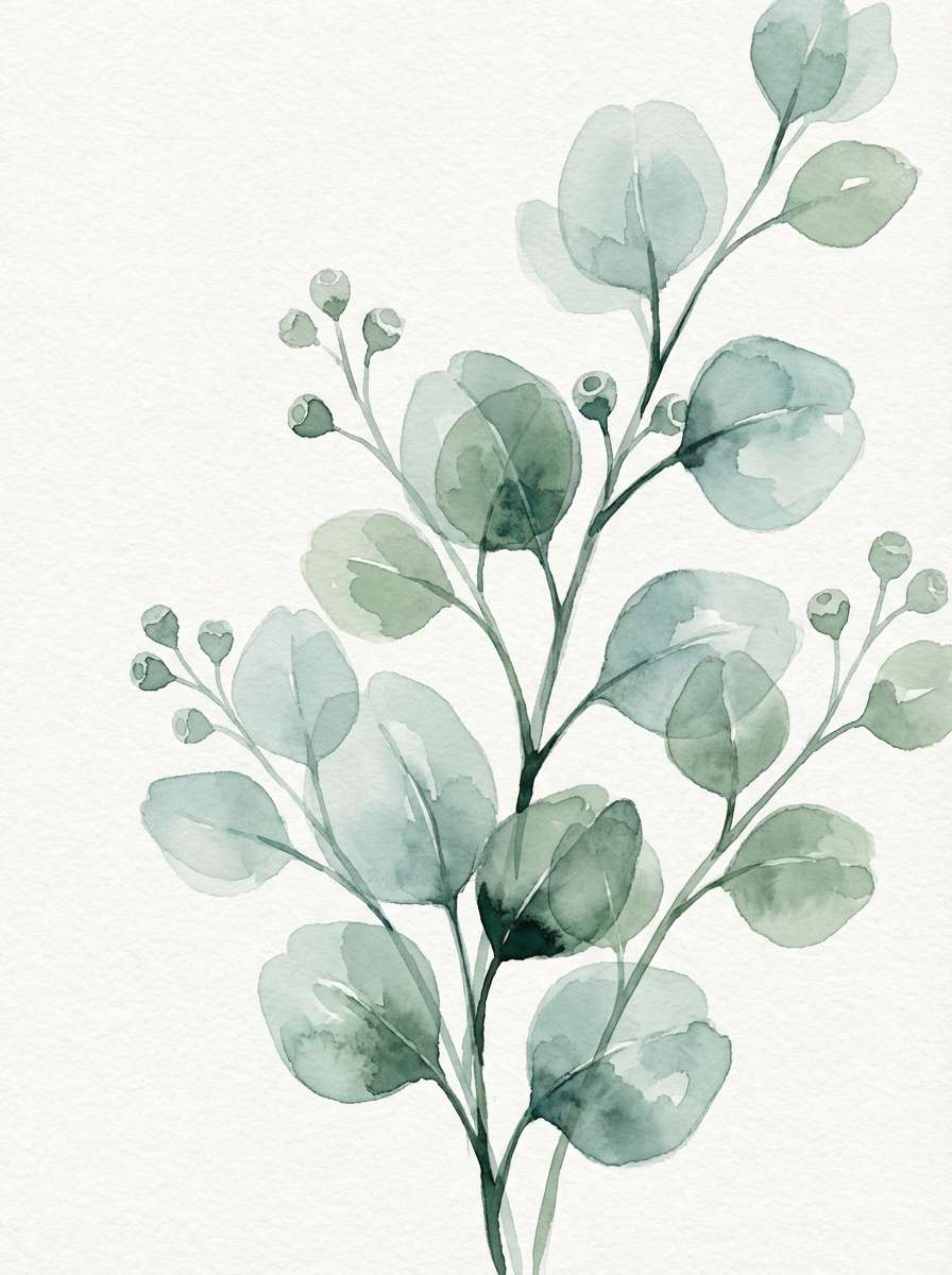 eucalyptus watercolor print