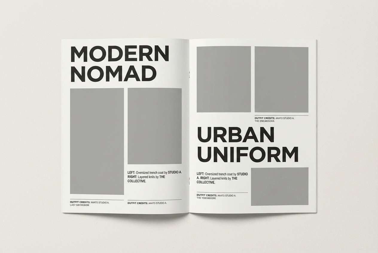 fashion lookbook spread