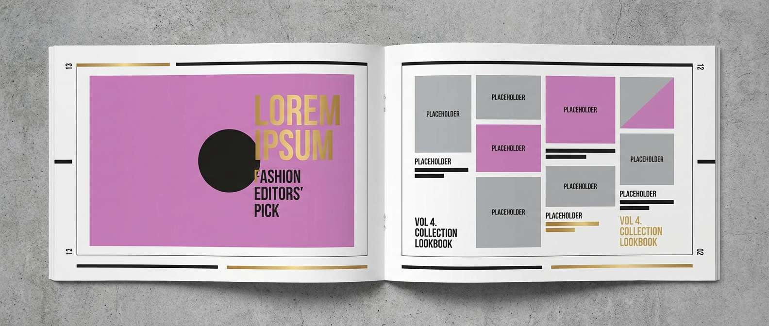 fashion spread in black gold