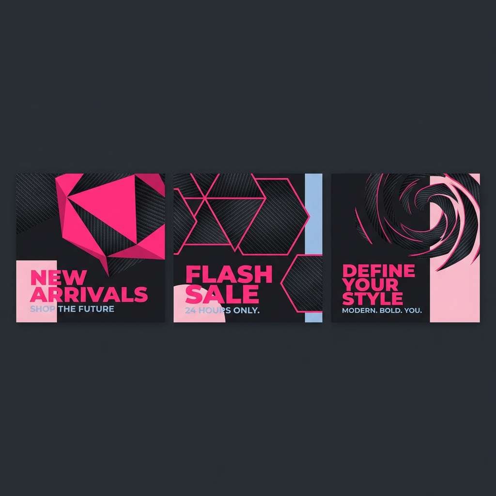 fashion social post set