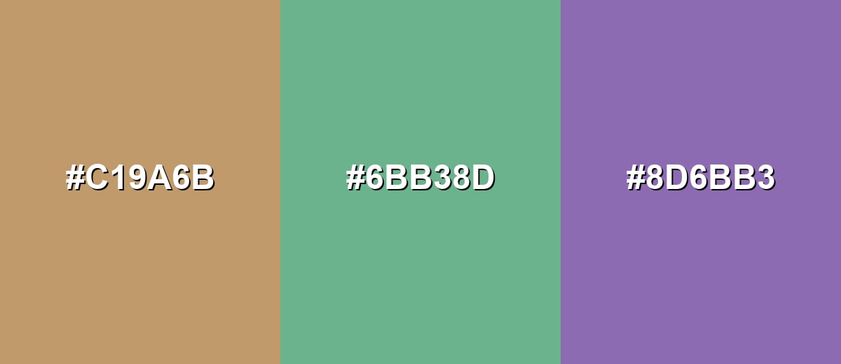 triadic combinations of fawn-color