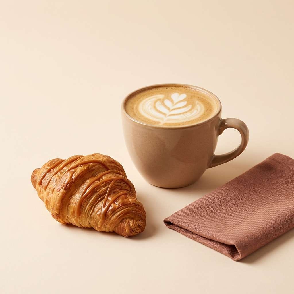 latte and pastry ad