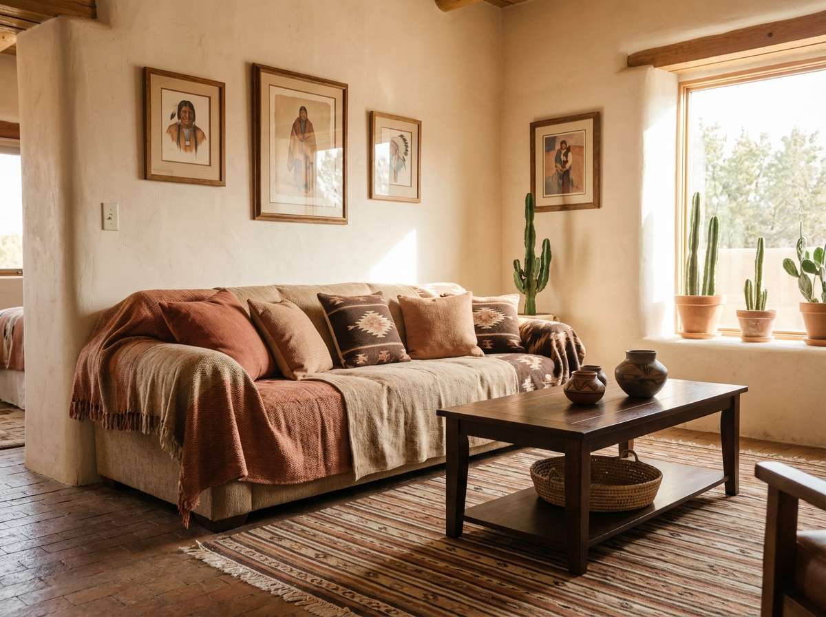 southwest warm living room