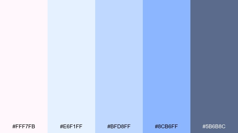 featherlight gradient sky color palette with hex codes