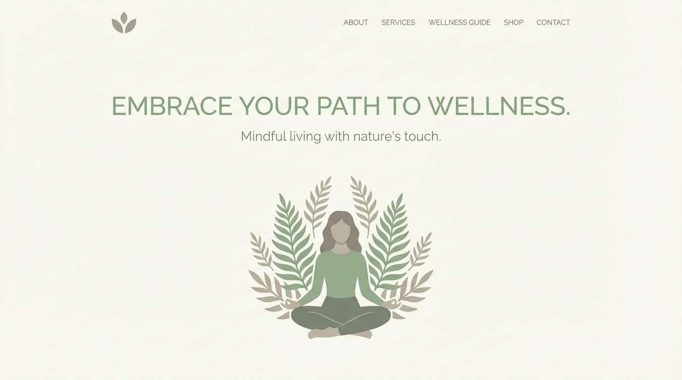 minimal wellness hero banner