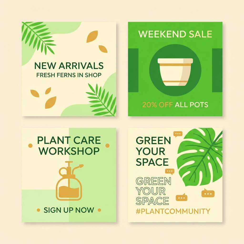 plant shop instagram template