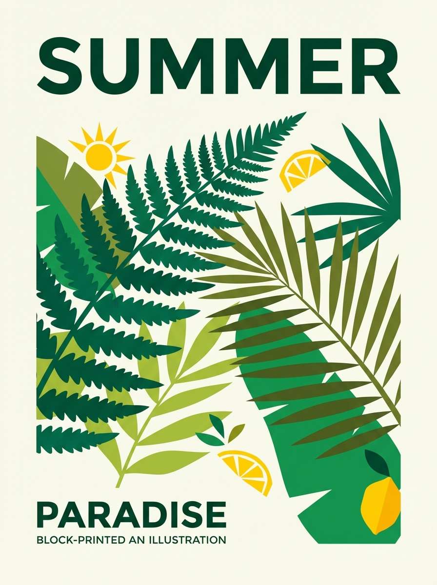 tropical summer poster design