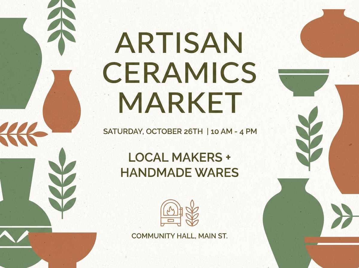 craft market flyer design