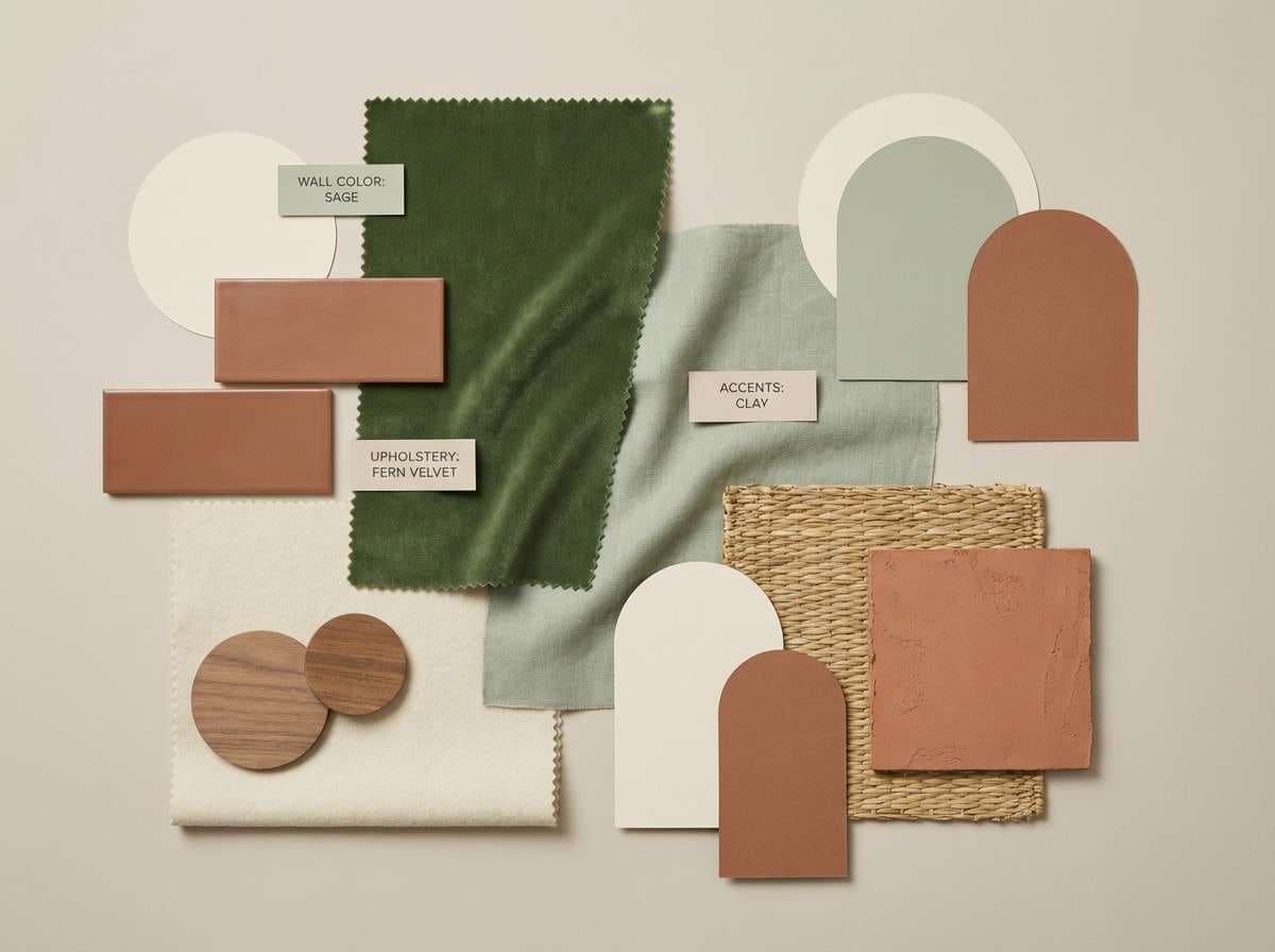 cozy interior mood board