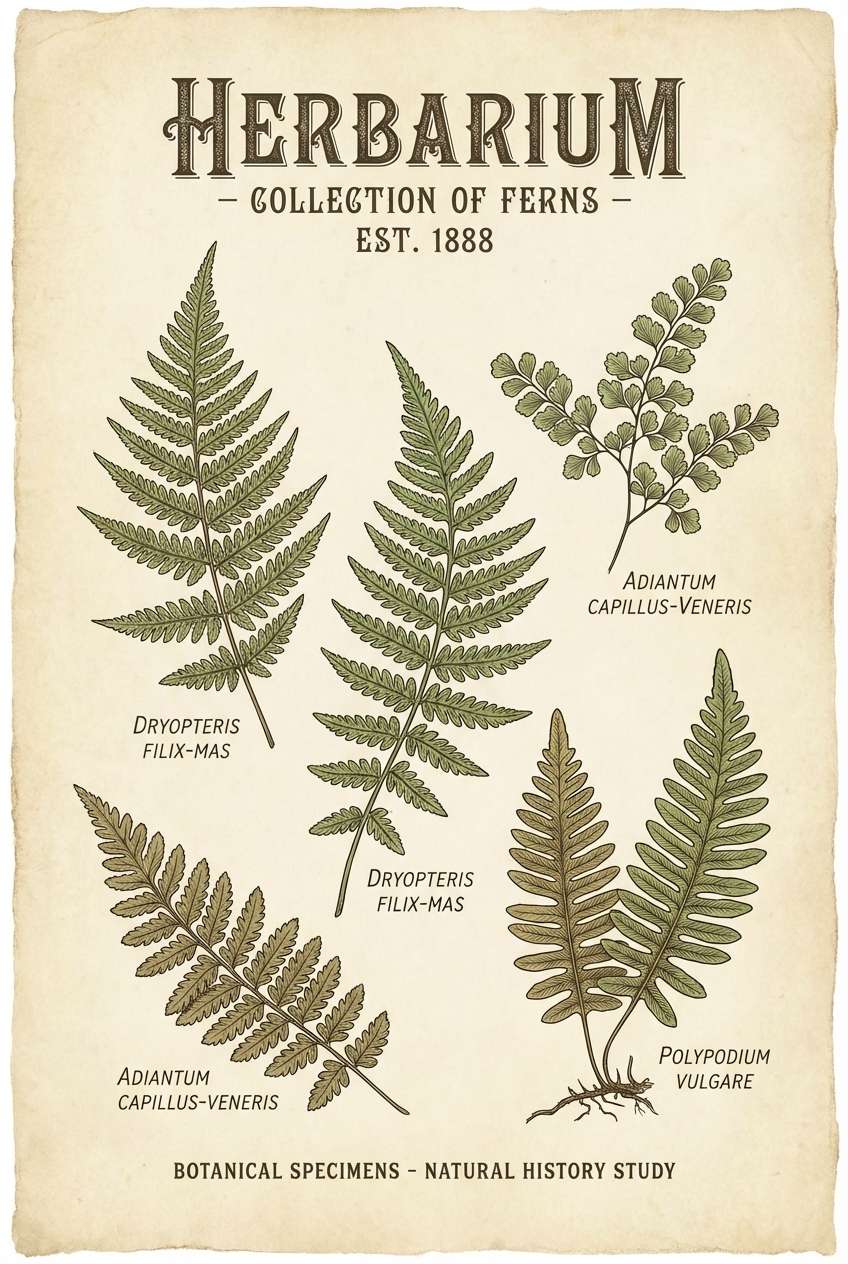 herbarium flyer poster design