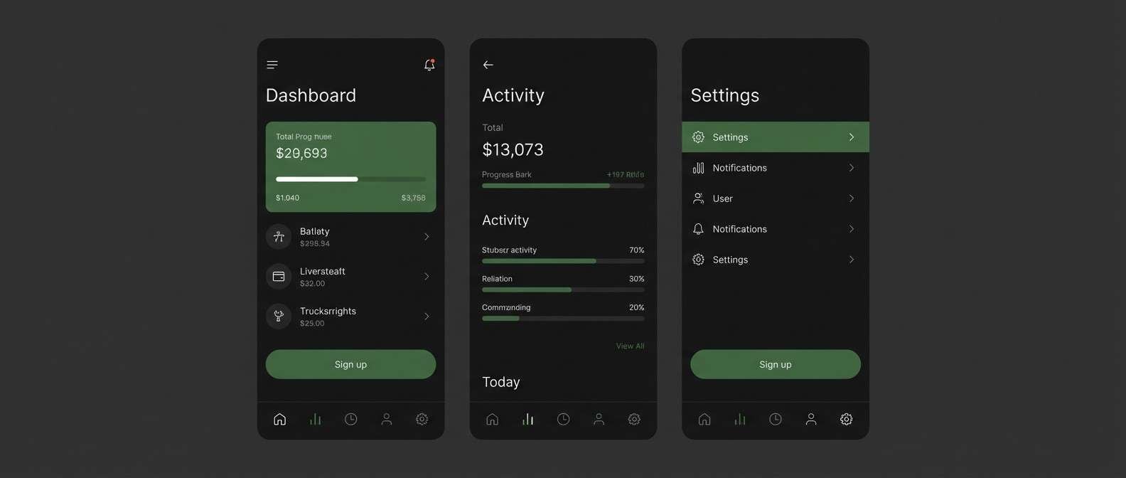 dark mode ui dashboard