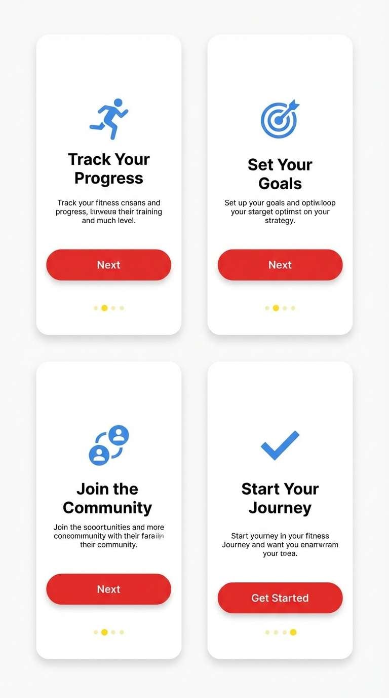 fitness ui with red cta