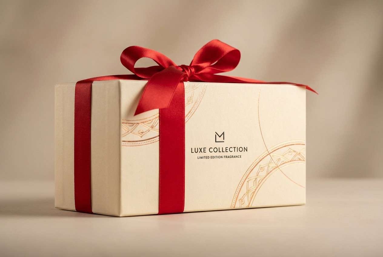 gift box with red and gold