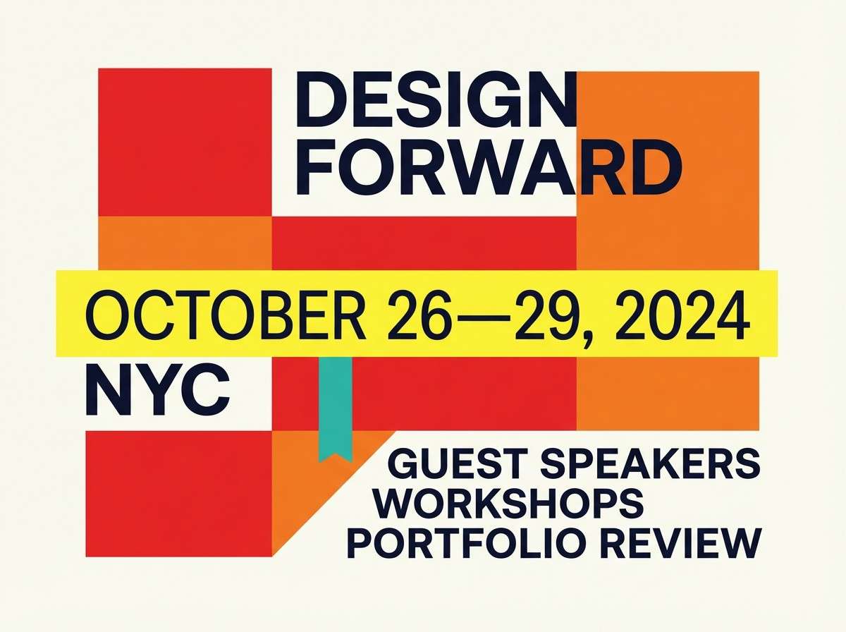 modern red orange event poster