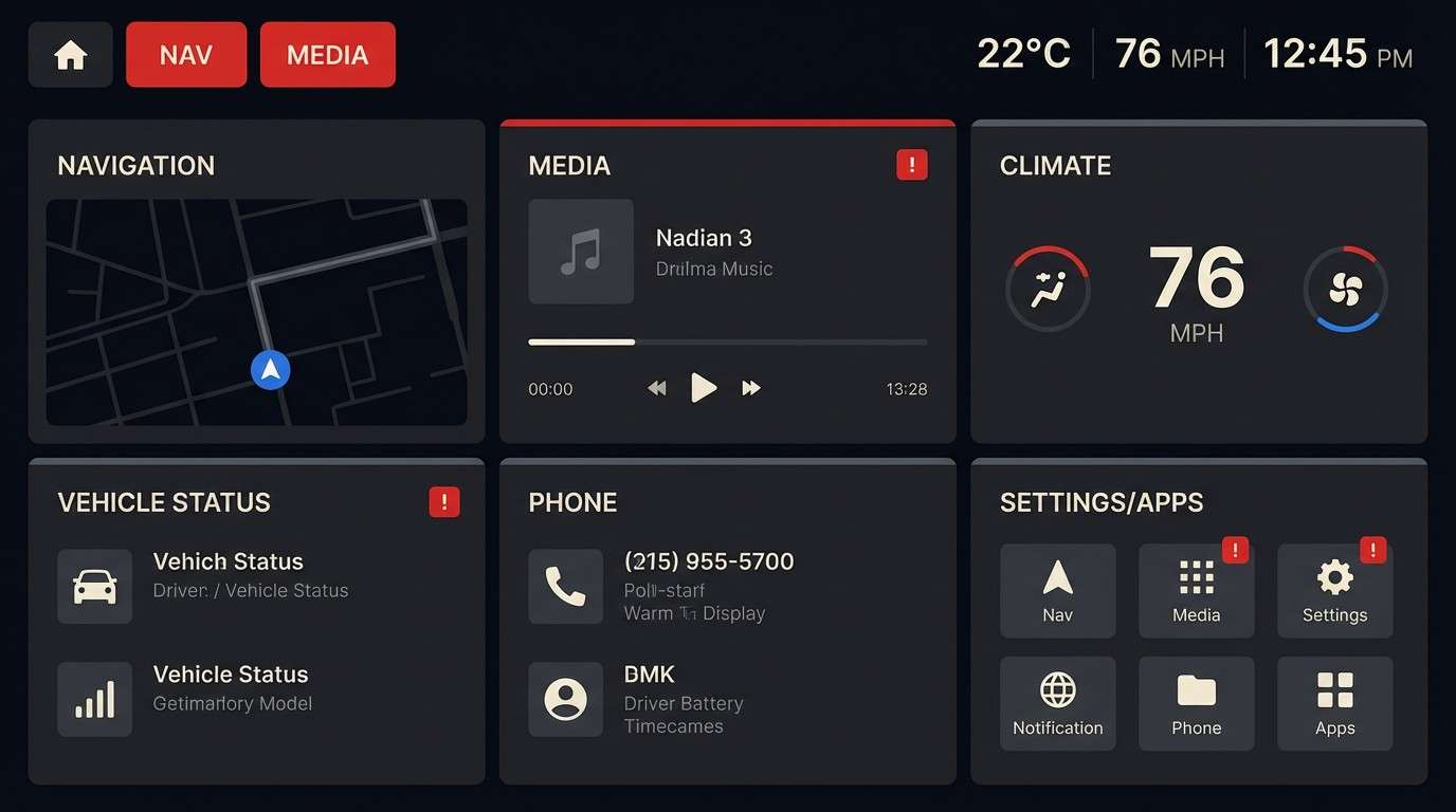 dark ui with red accents