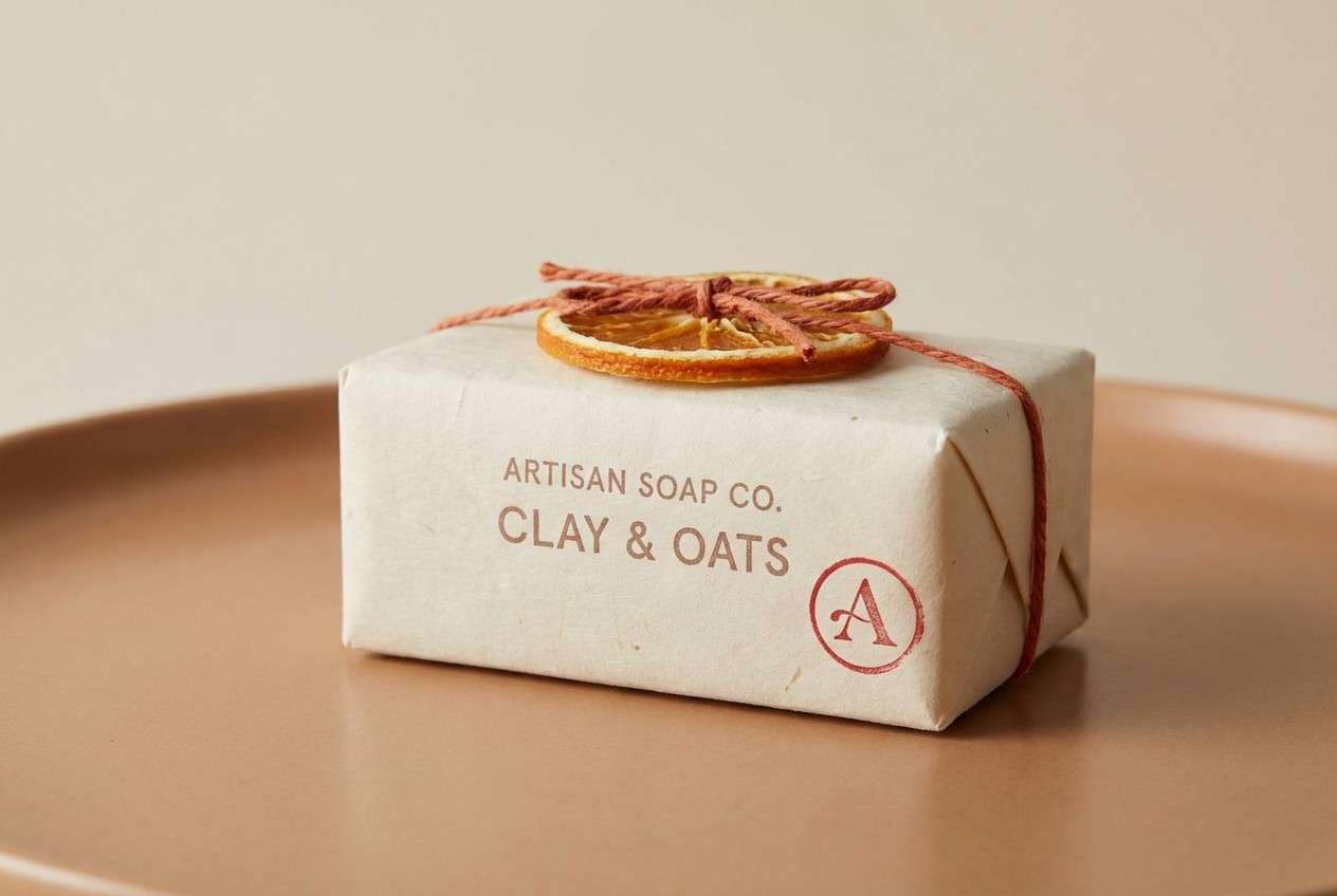 artisan packaging in warm reds