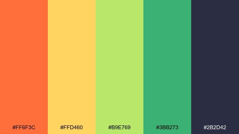 festival lanterns color palette with hex codes