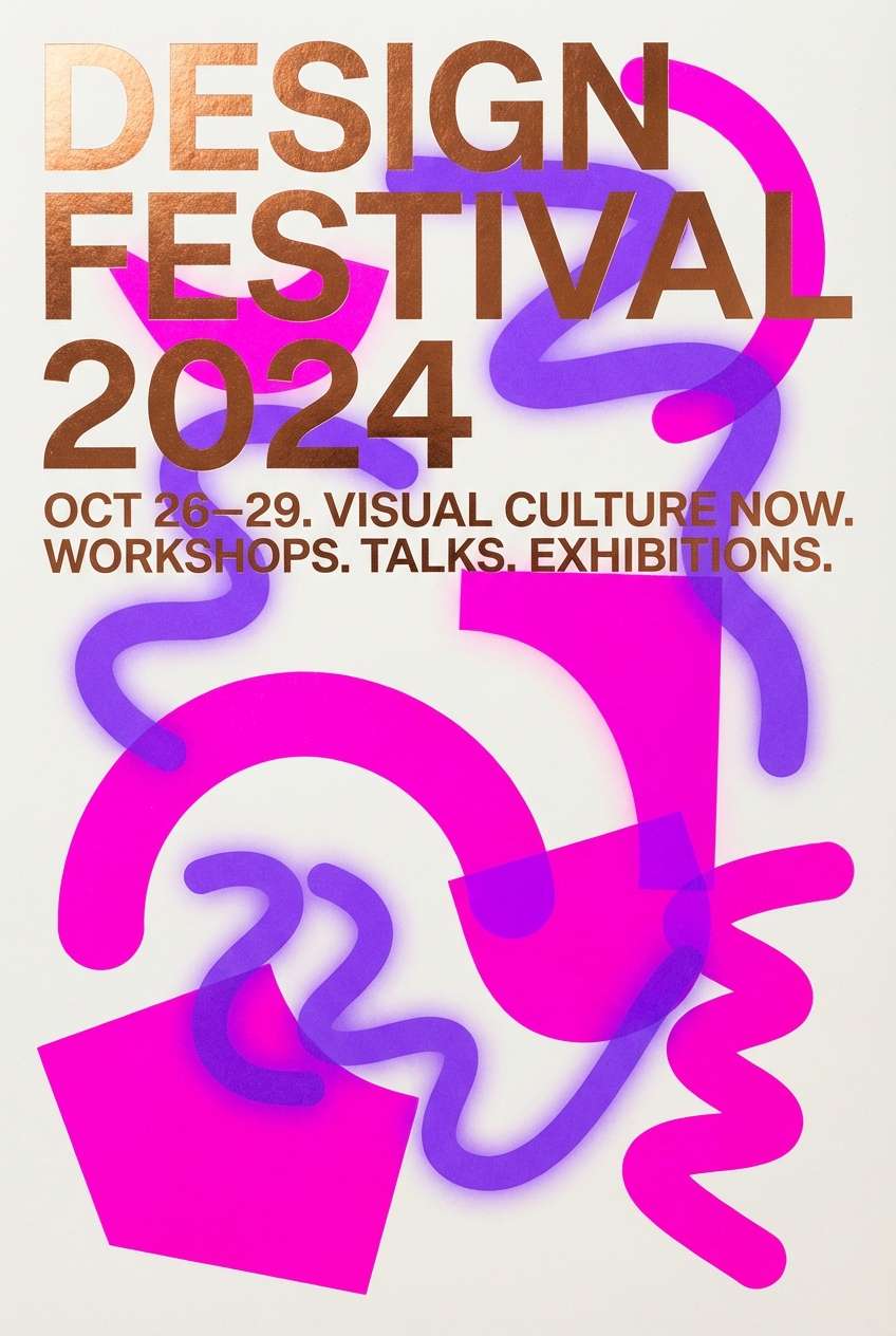 festival neon poster