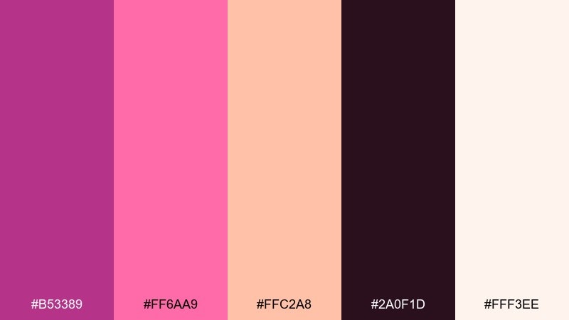 festival poster punch fandango color palette with hex codes