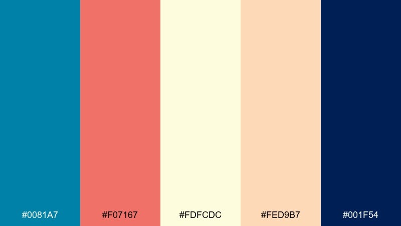 festival poster color palette with hex codes