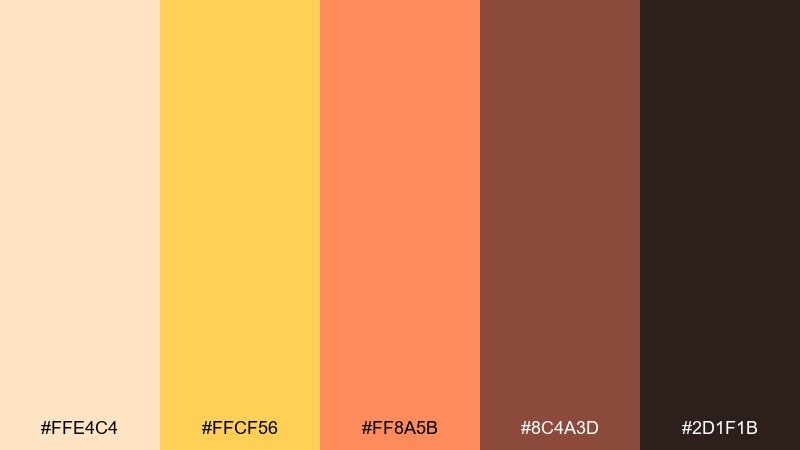 festival poster warmth color palette with hex codes