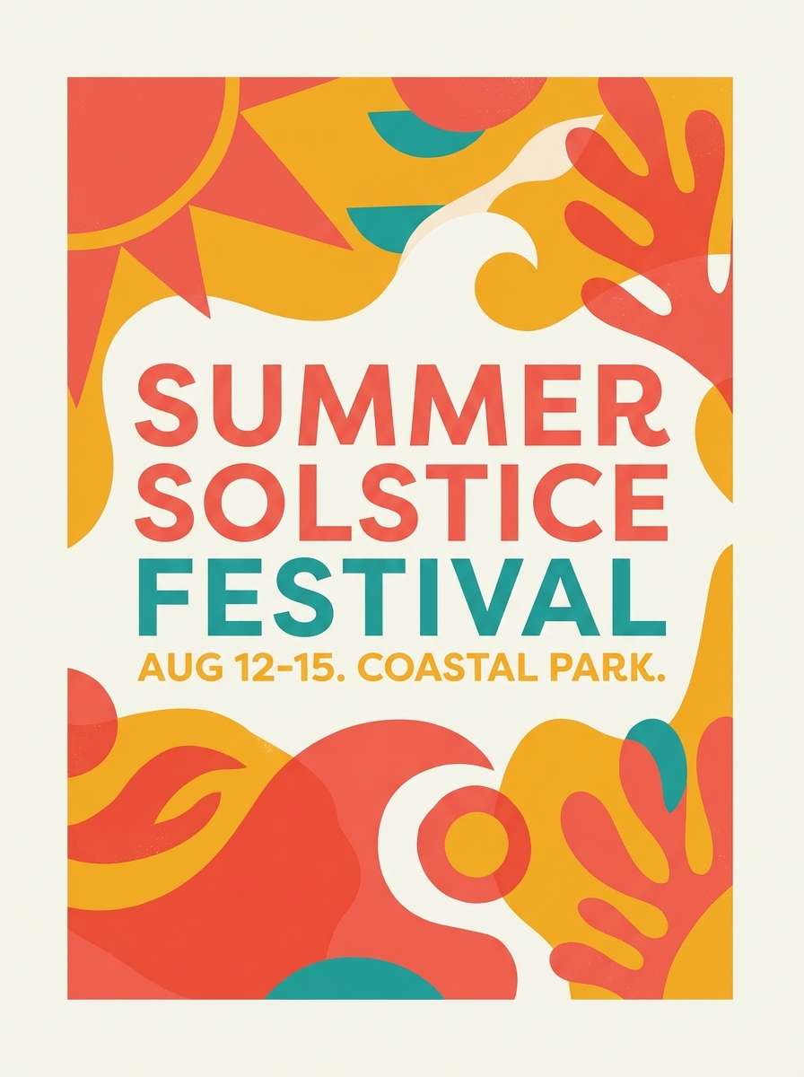 summer festival poster layout