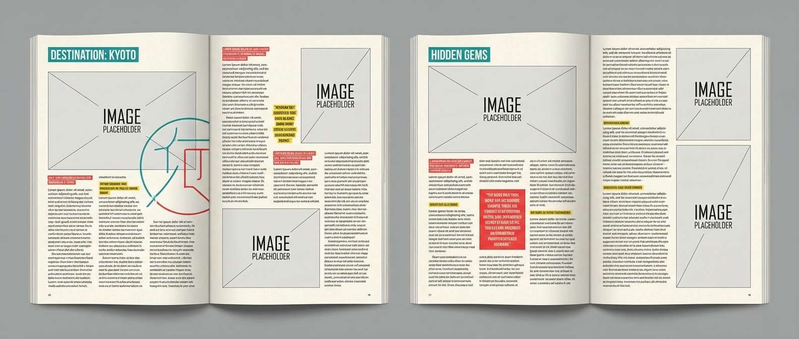 travel editorial layout