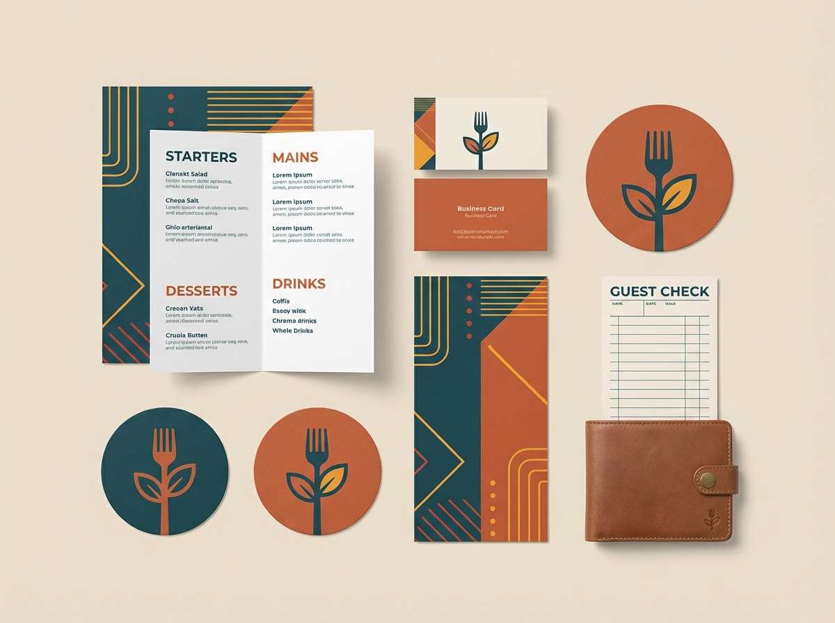 restaurant menu branding mockup