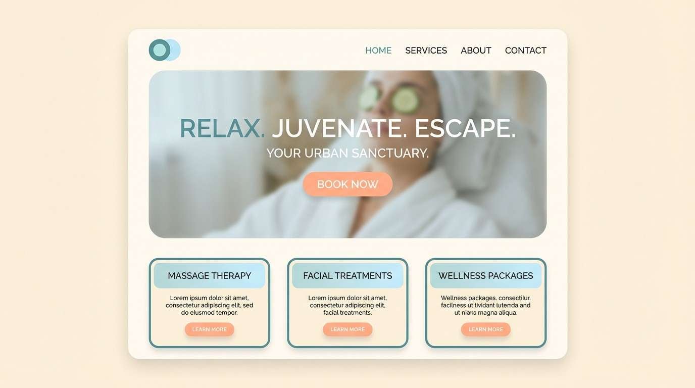 spa landing page ui