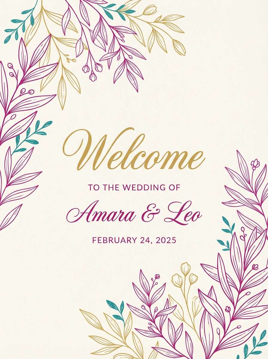 wedding welcome sign