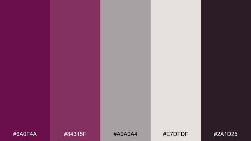 fig & stone neutral dark magenta color palette with hex codes