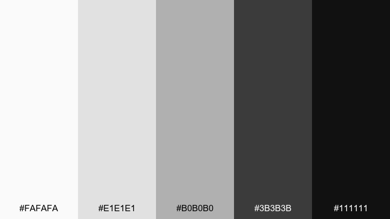 film grain color palette with hex codes
