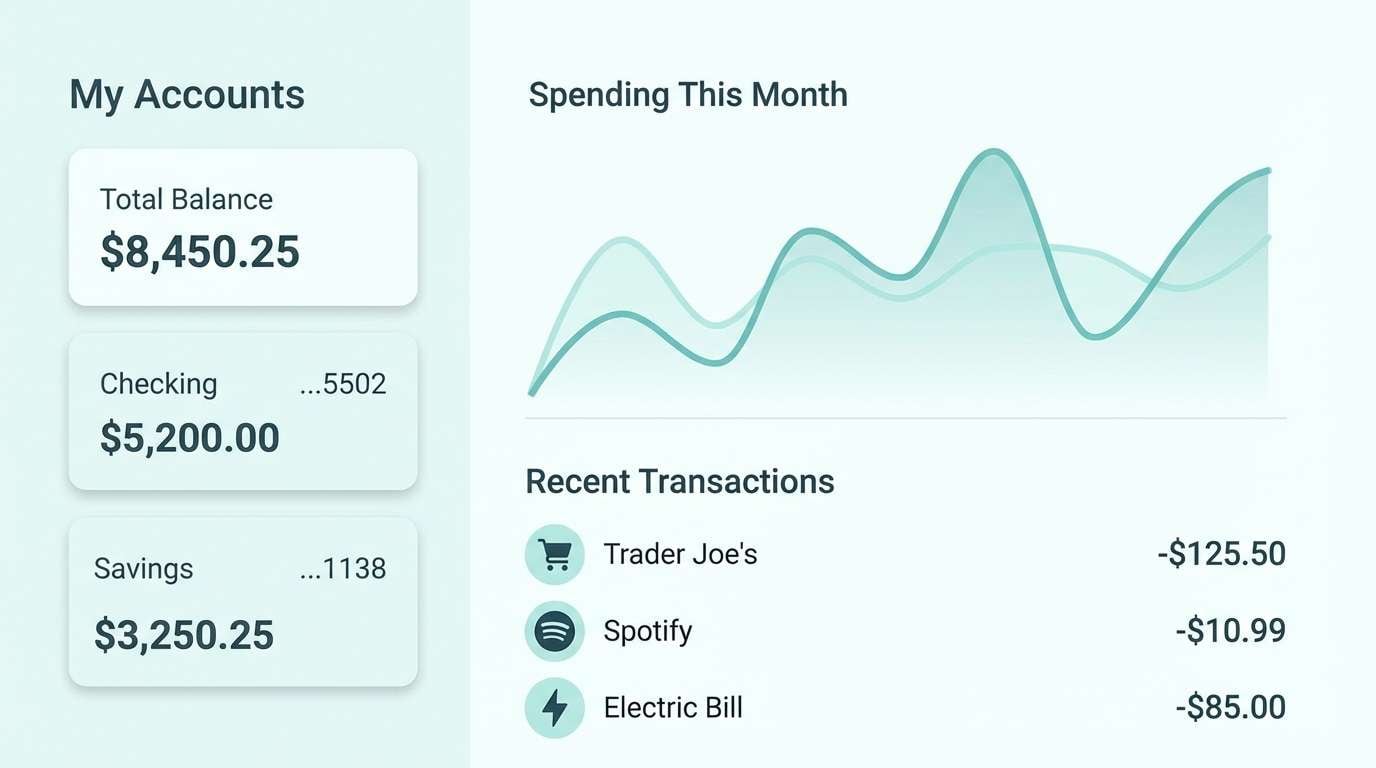 finance app ui dashboard