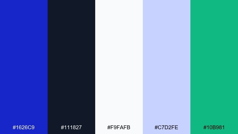 finance clarity ultramarine blue color palette with hex codes