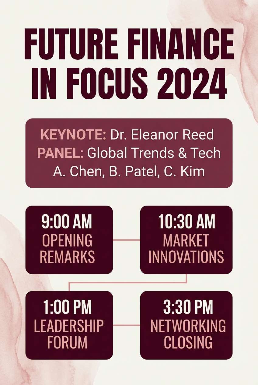 burgundy conference poster