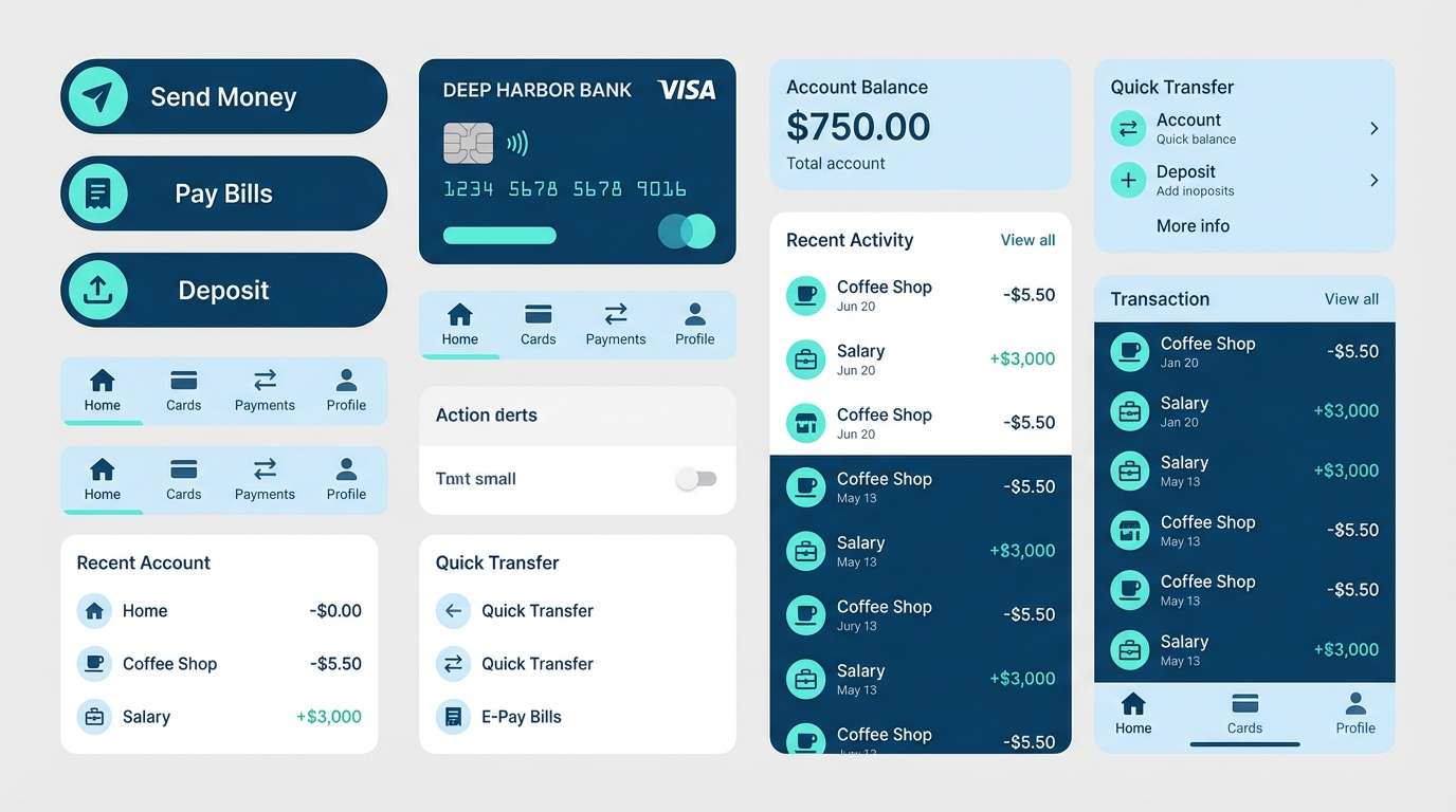 blue banking ui kit