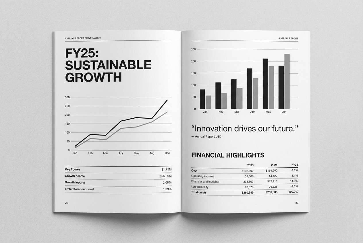 gray annual report spread