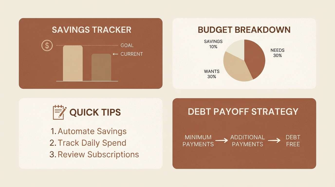 beige budget blog graphics