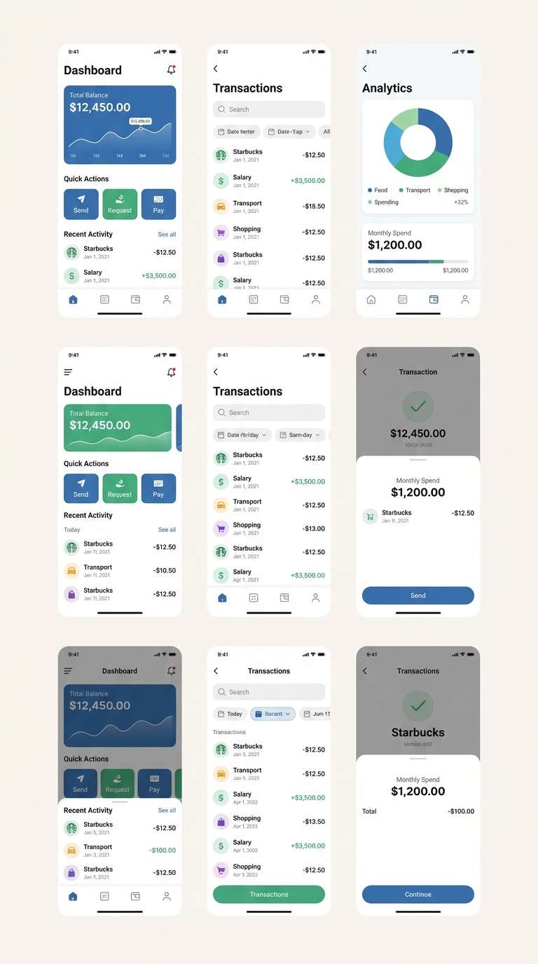 fintech app ui