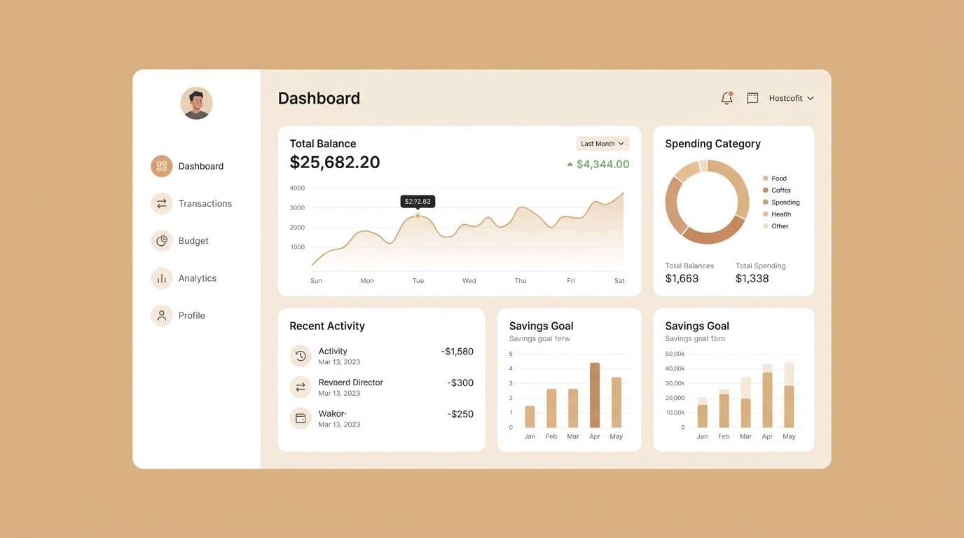 fintech dashboard mockup