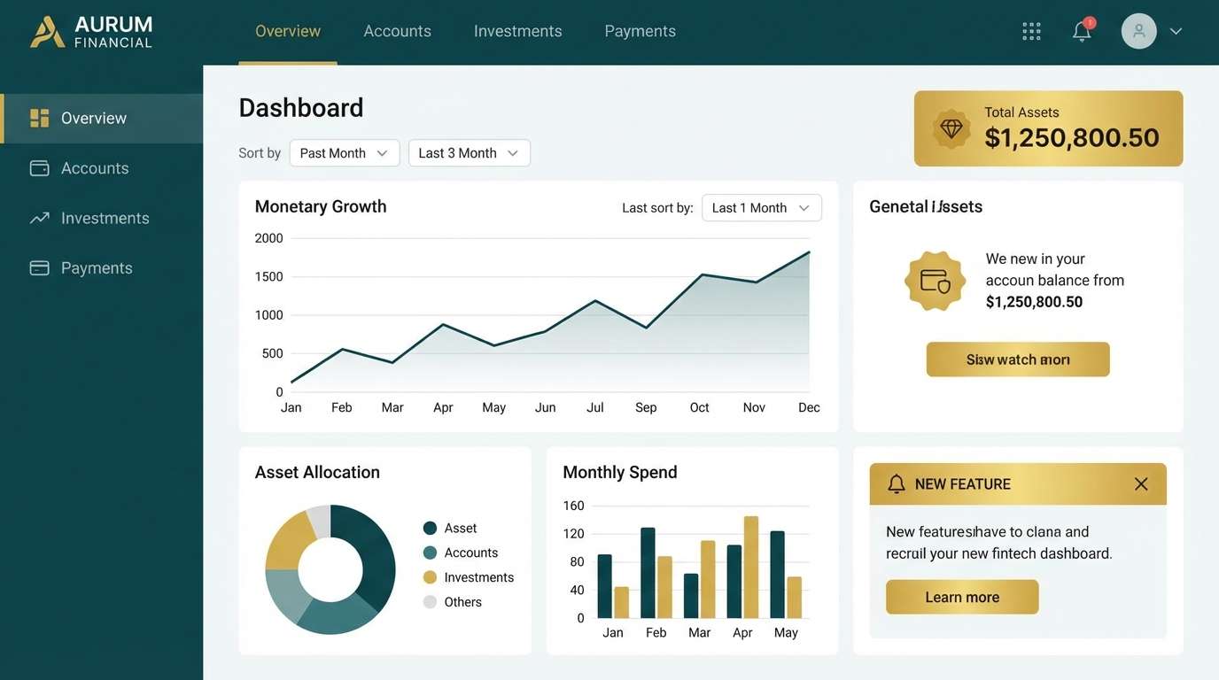 dark fintech dashboard ui