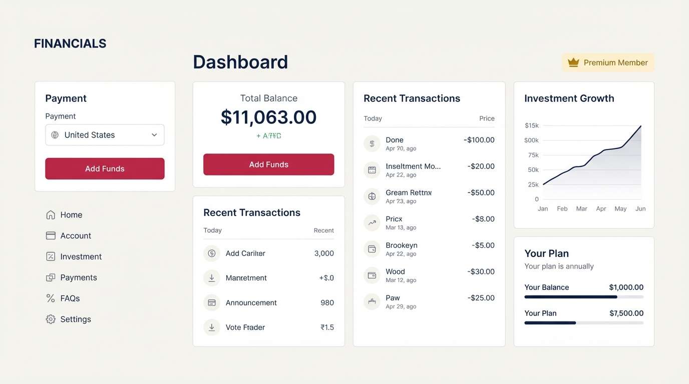 fintech ui screen