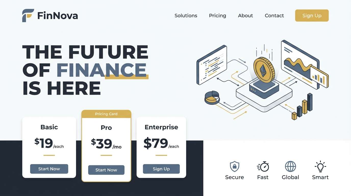 fintech website hero
