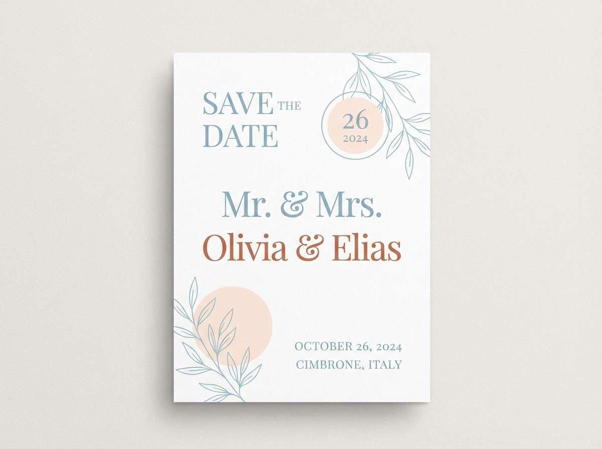 save the date card