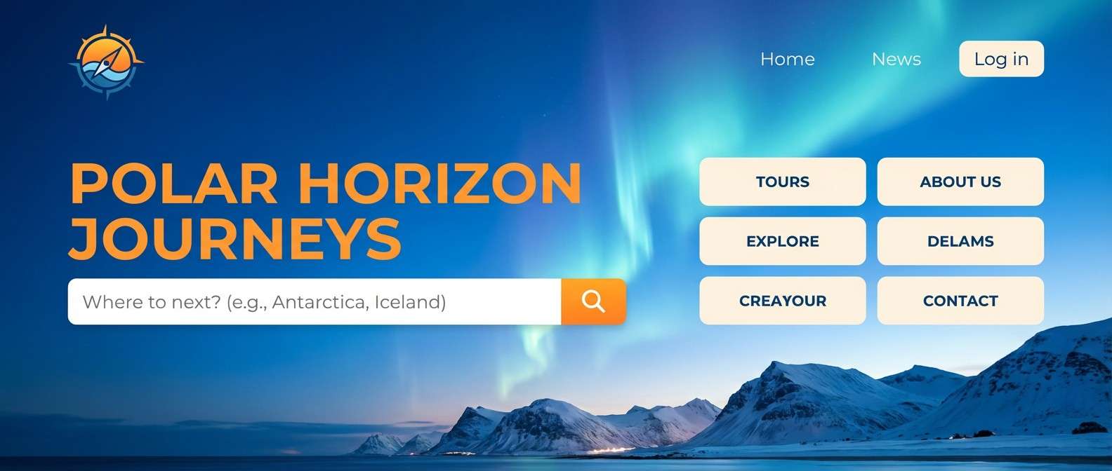 travel homepage header