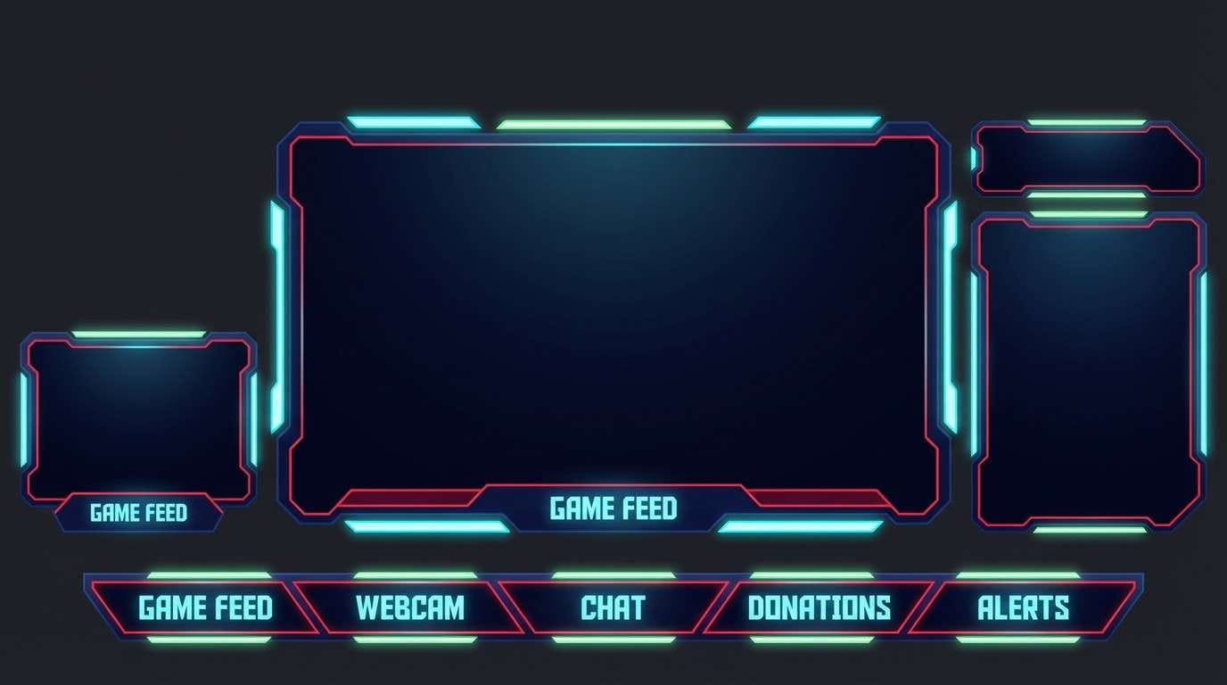 neon red stream overlay