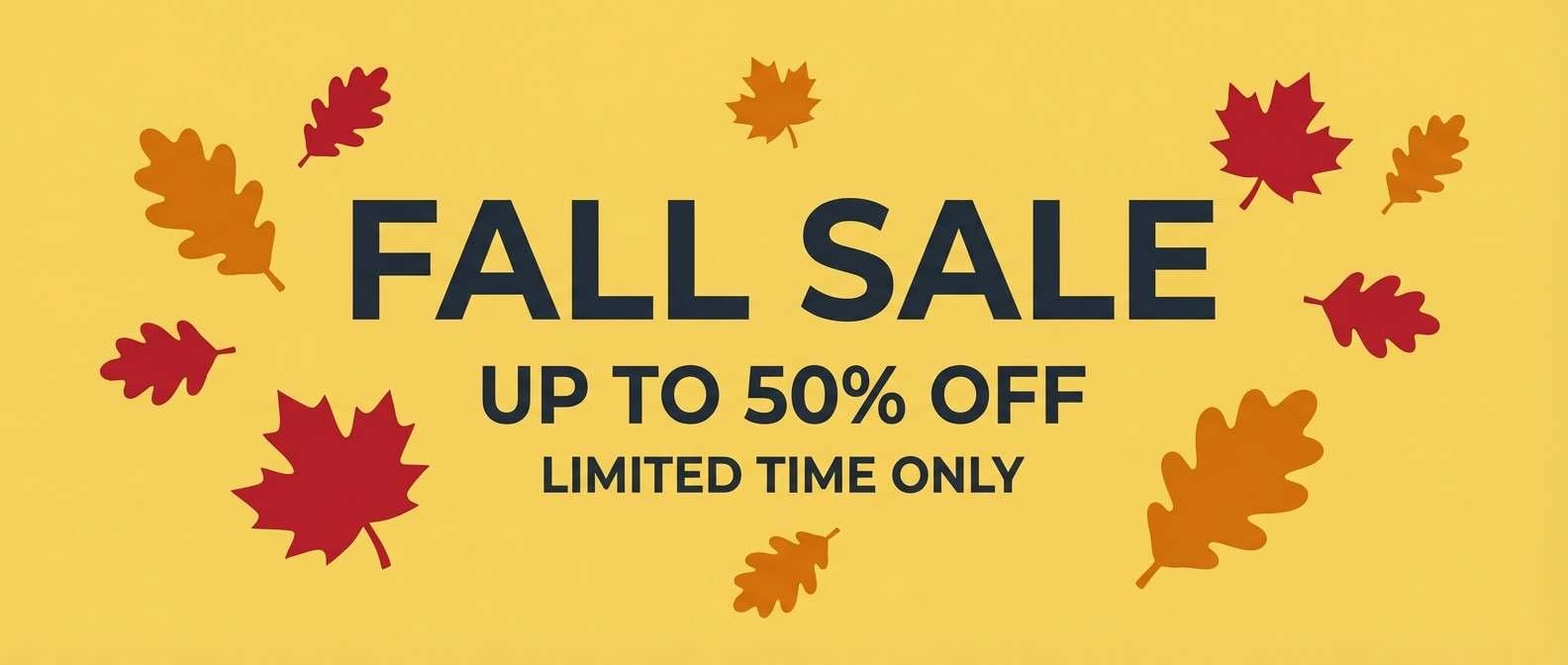 fall sale banner design