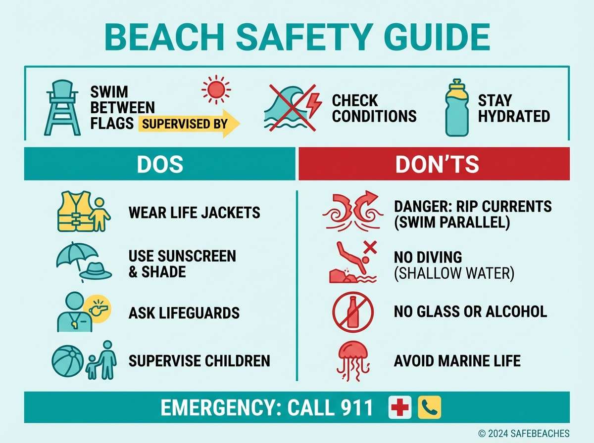 beach safety infographic