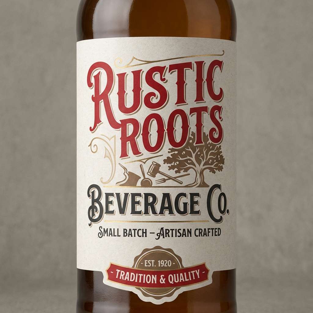 vintage red label mockup